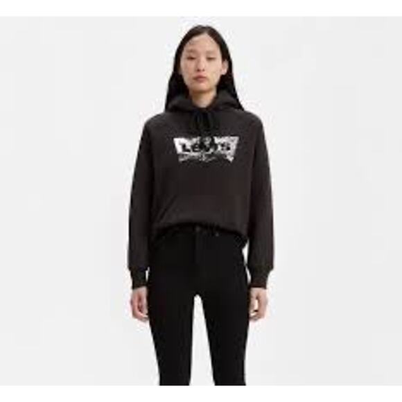 NWT LEVI'S SEQUIN S LOGO SPORT HOODIE - Picture 1 of 7